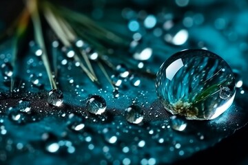 water drops on a glass. 