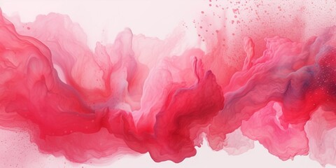 Fototapeta premium Red fluid watercolor abstract background. AI Generated
