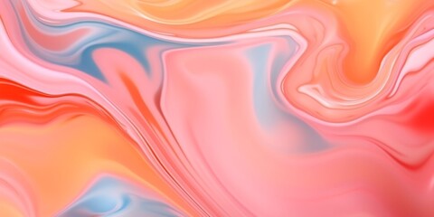 Peach fluid watercolor abstract background. AI Generated