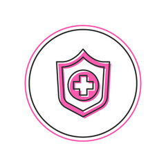 Filled outline Life insurance in hand icon isolated on white background. Security, safety, protection, protect concept. Vector