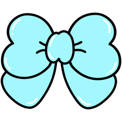 Blue ribbon bow 