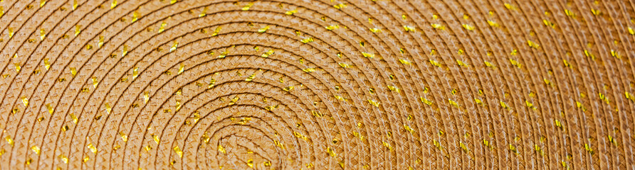 banner texture natural straw woven mat close-up
