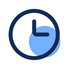 clock filled line icon