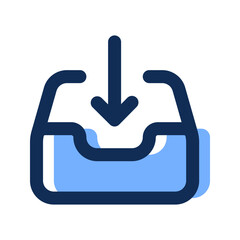 inbox filled line icon