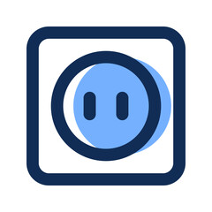 power outlet filled line icon