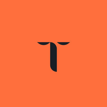 Modern creative t logo design. T icon logo monogram 