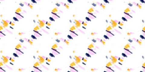 Watercolor Pattern Animals. Multicolor Animal