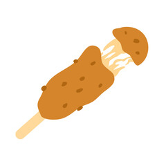 flat design korean food illustration