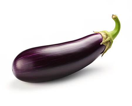 eggplants isolated on white
