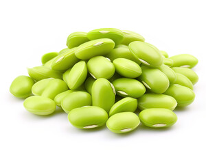 Lima beans isolated on white