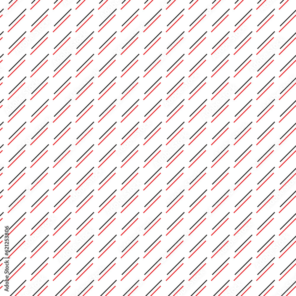 Poster abstract seamless geometric black red diagonal stripe line pattern.