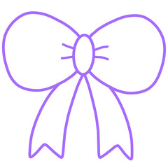 Purple ribbon bow