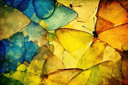 colorful butterfly stack. Generative AI