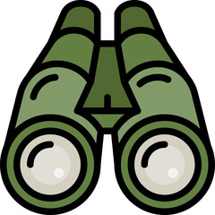 binoculars filled outline icon