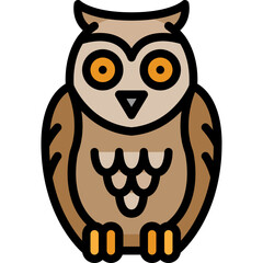 owl filled outline icon