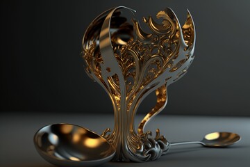 metal spoon, Generative AI