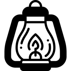 lantern solid line icon