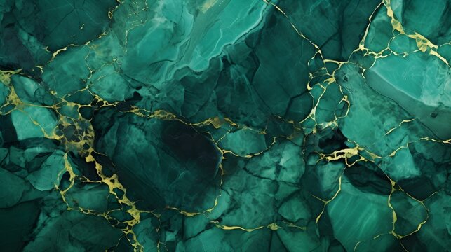 Elegant Marble Texture in emerald Colors. Luxury panoramic Background.
