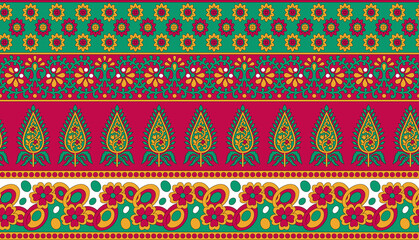 Beautiful traditional baroque border illustration for digital printing frames and textile materials