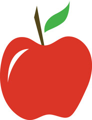 red apple isolated on white