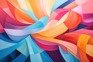 Colors drawn in abstract way on a colorful background