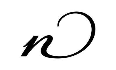 Simple and modern letter N initials logo design