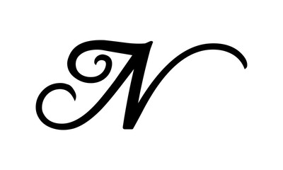 Simple and modern letter N initials logo design