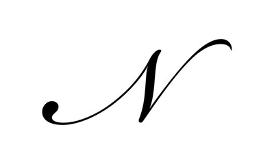 Simple and modern letter N initials logo design