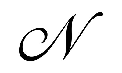 Simple and modern letter N initials logo design