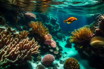 Obraz na płótnie Canvas A breathtaking view of a coral reef underwater