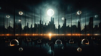 Eclipse Metropolis ethereal Glass landscape