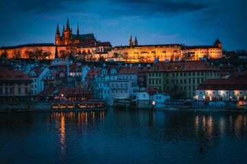charles bridge at night