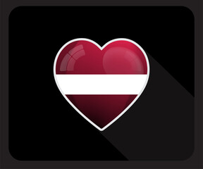 Latvia Love Glossy Pride Flag Icon
