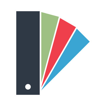 Pantone color icon, colorful graphic catalog symbol, color template web vector illustration