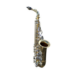 saxophone on white