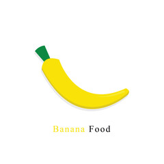 Free vector banana on white background