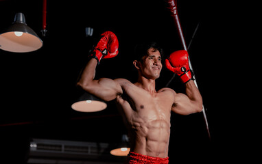 In an intense boxing match, a dedicated professional boxer showed commitment, determination. Emerging as champion, delivering knockout. His perseverance paid off, leaving him delighted and fulfilled.
