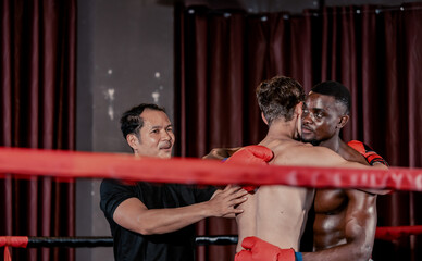 In an intense boxing match, a dedicated professional boxer showed commitment, determination. Emerging as champion, delivering knockout. His perseverance paid off, leaving him delighted and fulfilled.