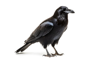 Fototapeta premium raven on white background