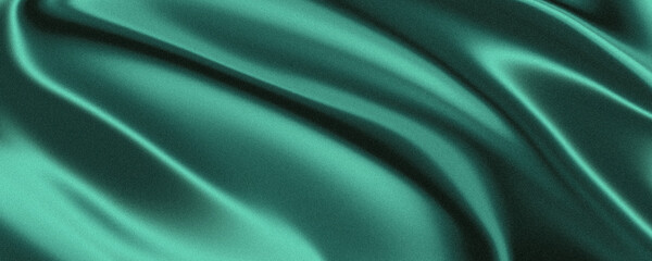 Green luxury fabric with grainy texture