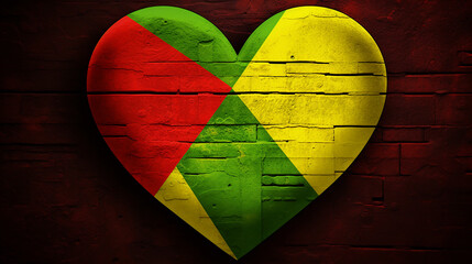 coração jamaica cores