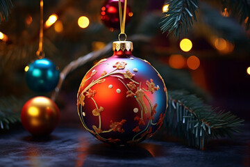 Closeup of Christmas decoration bauble