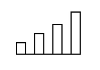 Bar chart, infographic design, presentation template. Diagram. Transparent flat design column graph. Increasing growth columns.