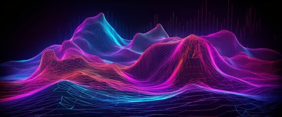 Cybernetic Mosaics: A Futuristic Digital Landscape of Neon Grids, Shape-shifting Moebius, and Zigzagging Networks Generative AI