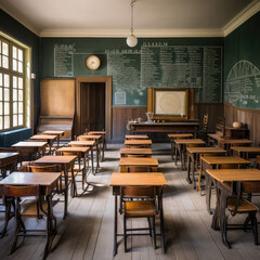 Journey Through Time: Exploring the Interior of a Classic School Classroom