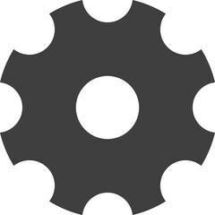 Gear, vector. One gray gears on a white background.