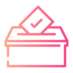 voting box gradient icon