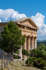 The Doric temple of Segesta. Segesta, Calatafimi, Trapani, Italy, Europe.