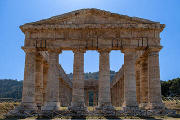 The Doric temple of Segesta. Segesta, Calatafimi, Trapani, Italy, Europe.