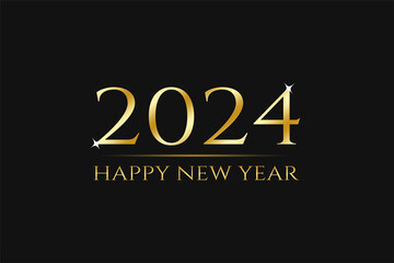 2024 - happy new year - obrazy, fototapety, plakaty